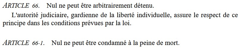 Aus der frz. Verfassung